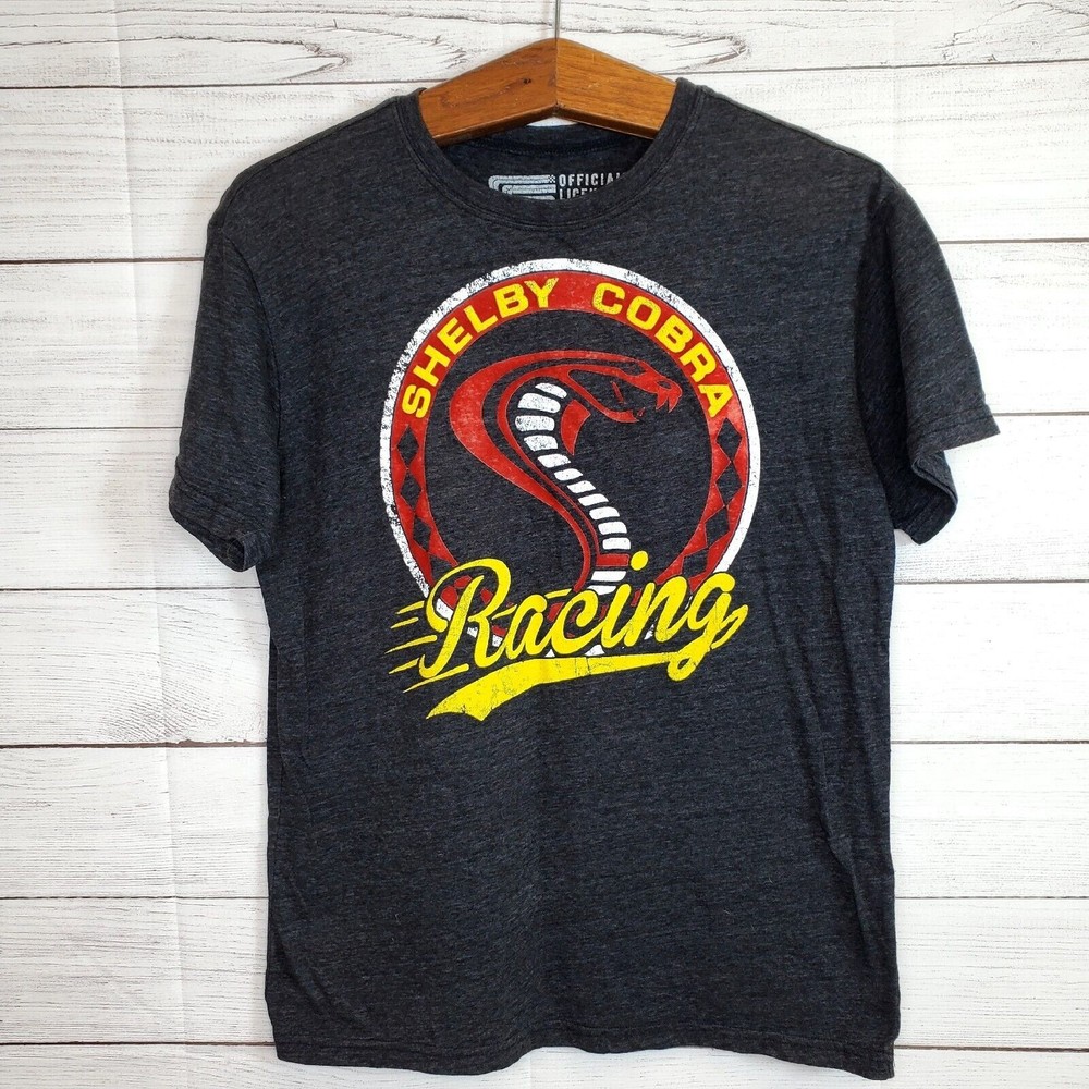 Shelby Cobra Racing Men's Gray Graphic T-Shirt Size Medium
